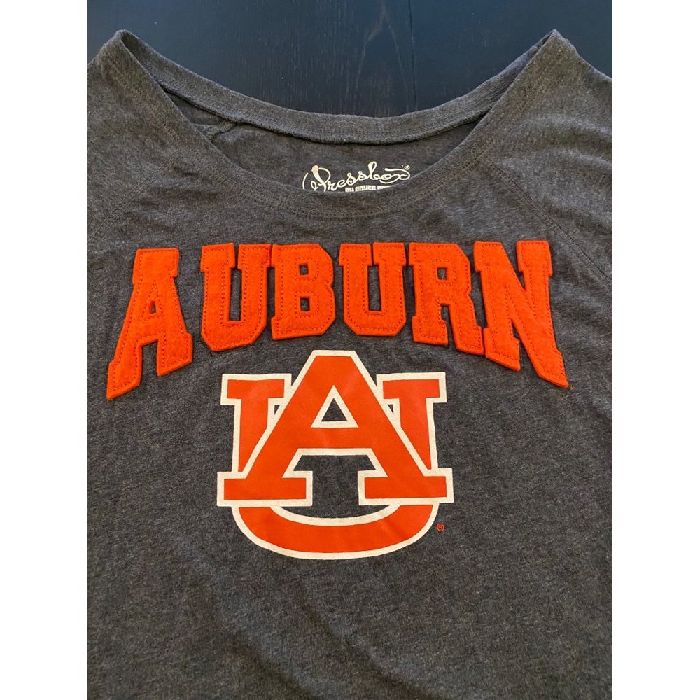 Pressbox T-Shirt Womens Medium Auburn University Tigers Long Sleeve War Eagle